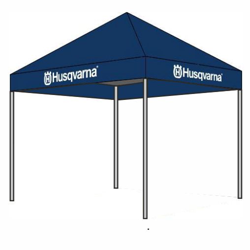 Tent with printed roof